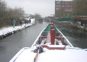 Horseboating in the snow