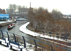Horseboating in the snow