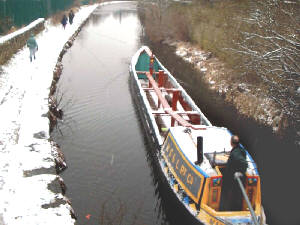 Horseboating in the snow